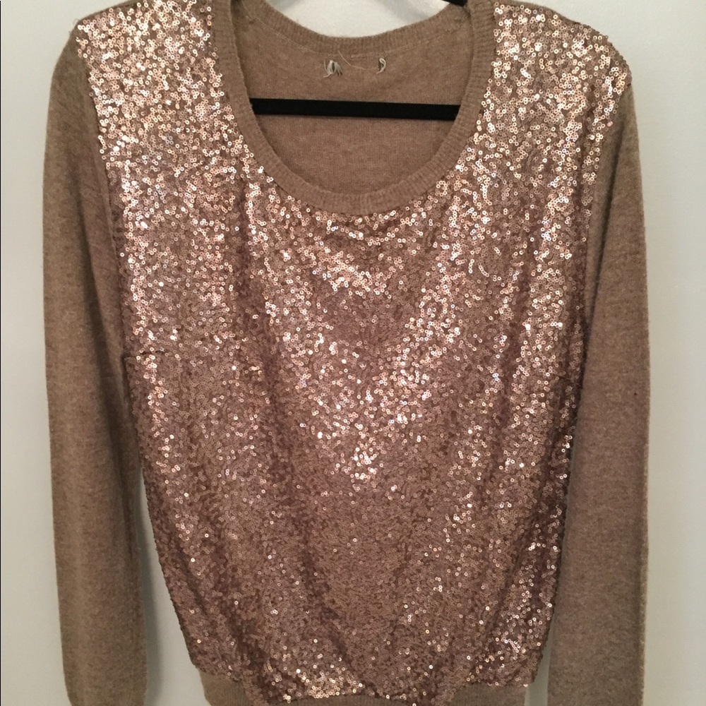 Sequin long sleeve sweater